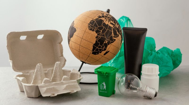 Coffrage avec sac plastique et bouteilles